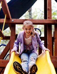 Children Play Garden Safety Wood